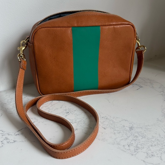 Clare V. Midi Sac Bag Green and Tan Color - Picture 3 of 16